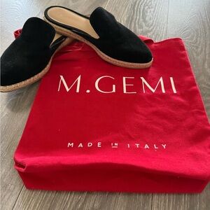 M. Gemi Black Mule, The Lido, with Tan Sole